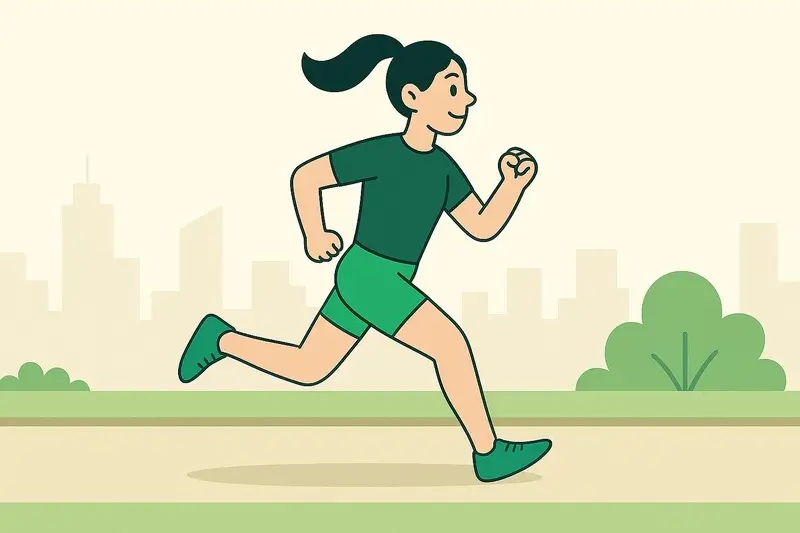 girl running in the park
